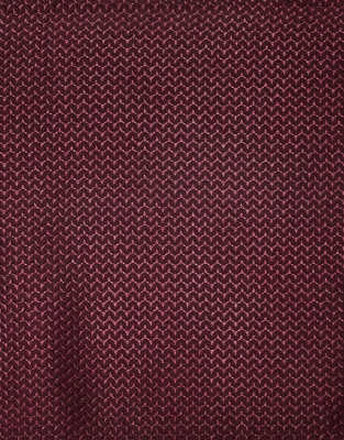 Asos Design Textured Tie And Pocket Square In Red