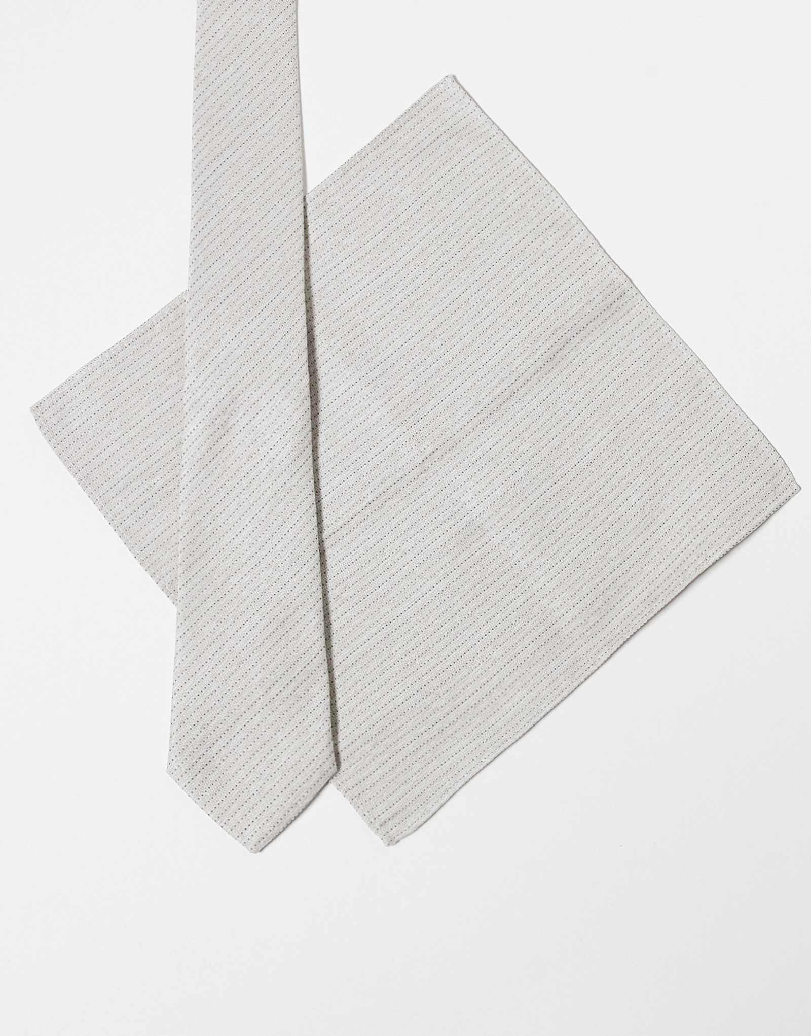 ДИЗАЙН ASOS - текстурированный галстук и карманный платок из камня