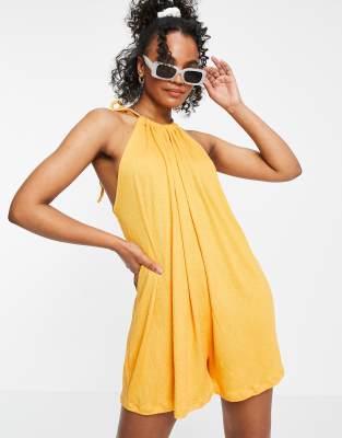 orange playsuit asos