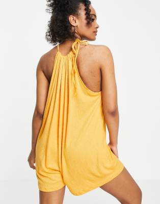 orange playsuit asos