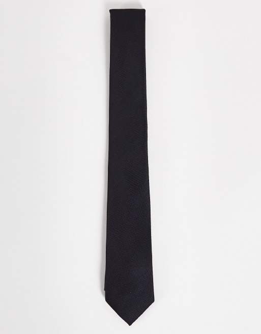 ASOS DESIGN textured tie in black | ASOS