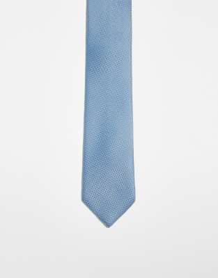 textured tie in blue