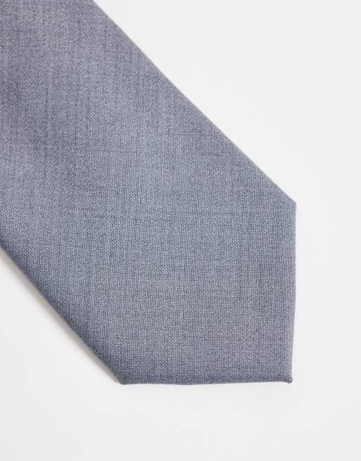 ASOS DESIGN textured tie in blue, 2 of 3