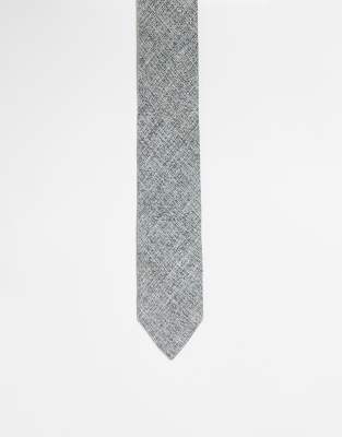 ASOS DESIGN ASOS DESIGN textured tie in charcoal-Grey