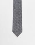 [ASOS DESIGN] ASOS DESIGN textured tie in charcoal-Grey No Size CHARCOAL