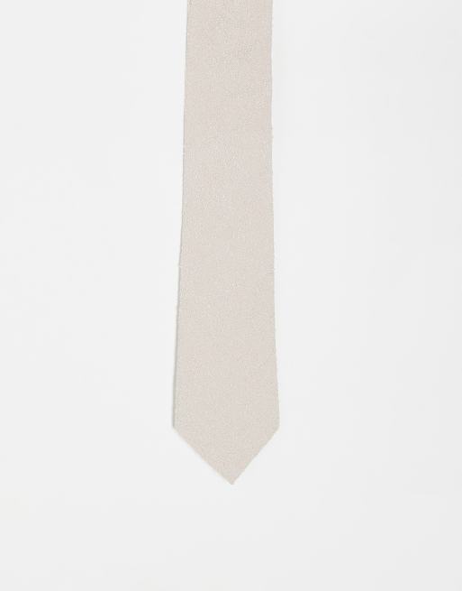  ASOS DESIGN textured tie in stone