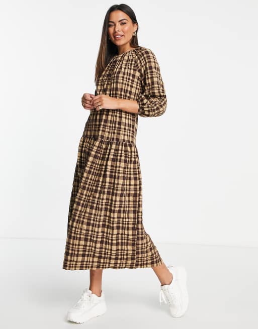 Asos checked sales dress