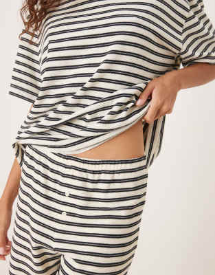 Asos Design Textured Wide Leg Pants In Multi