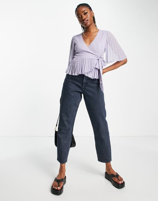 Asos short best sale sleeve blouse