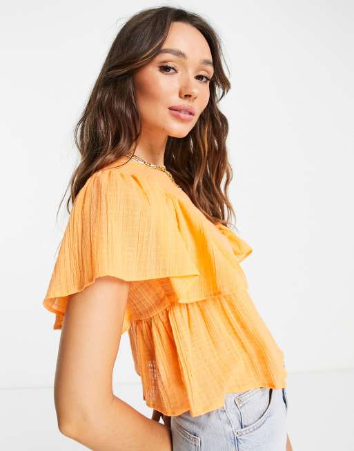 Asos frill top online