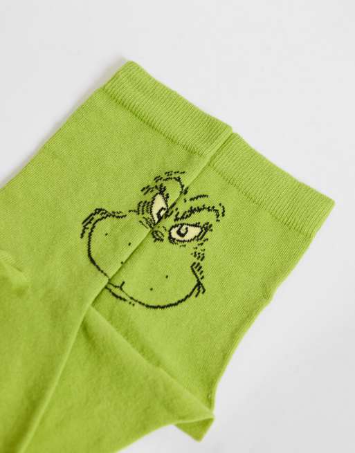 ASOS DESIGN The Grinch christmas socks in green, 2 of 3