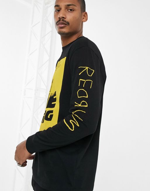 ASOS DESIGN The Shining relaxed long sleeve t-shirt with front and sleeve  print