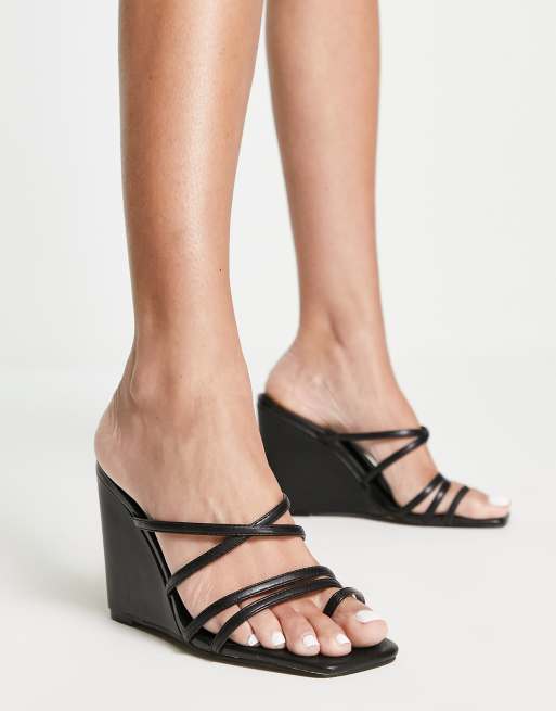 ASOS DESIGN - Theory - Hoge sleehakken met dunne bandjes in zwart