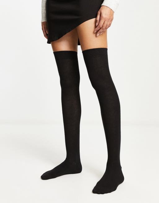 Black Thigh High Socks