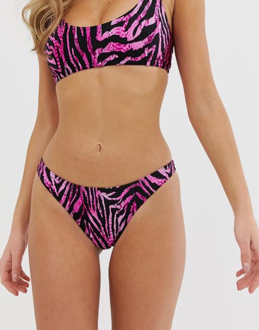 Pink Zebra Print Bikini