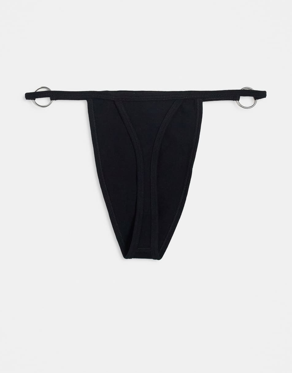 ASOS DESIGN trunks in black sheer fabric