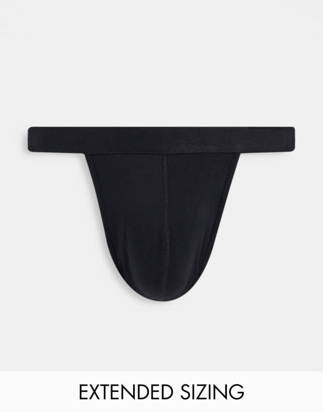 ASOS DESIGN thong in black