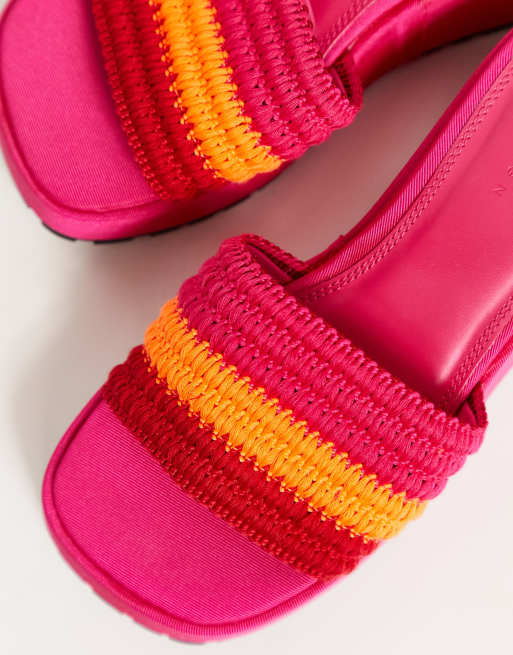 ASOS DESIGN – Thorpe – Klobige Mules in leuchtenden Farben mit flacher Plateausohle, 3 von 4