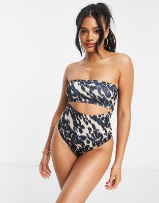asos white one piece bathing suit