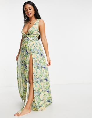 neon maxi dress