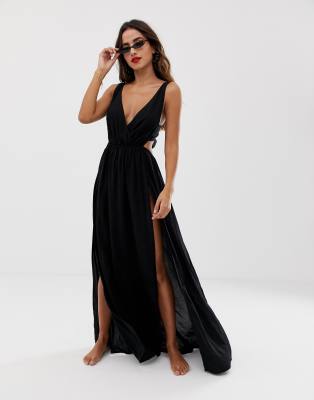 split maxi beach dress