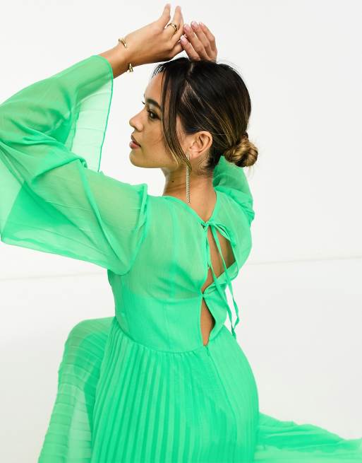 Asos green best sale dress maxi