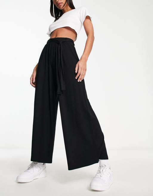 HIGH-WAIST CULOTTE TROUSERS - camel