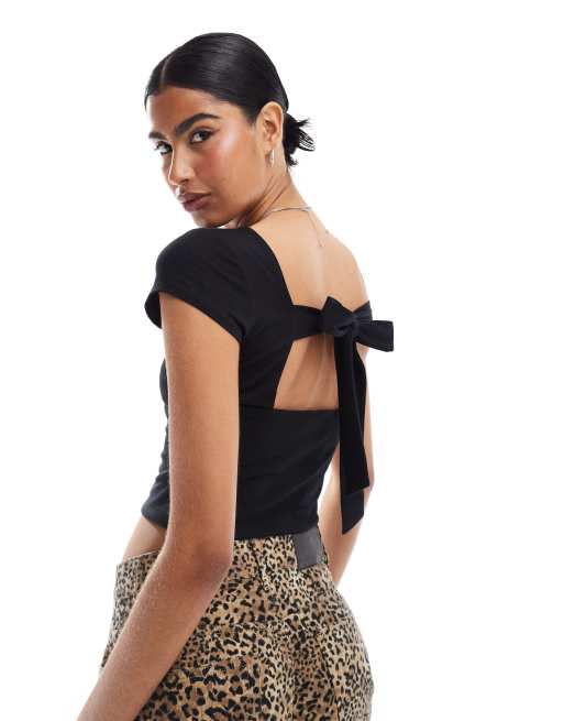 Asos open back top on sale