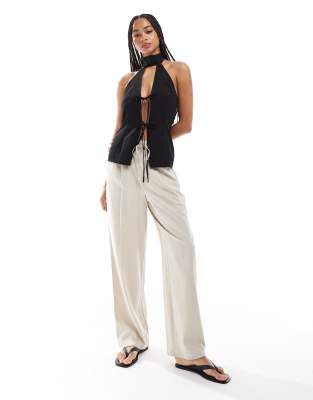 Asos Design Tie Detail Halter Top