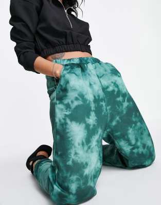 tie dye green joggers