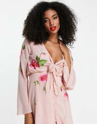 Fuuu ♡♡♡ 　Tie Front Embroidery Dress 1645119291147808075.jpg?