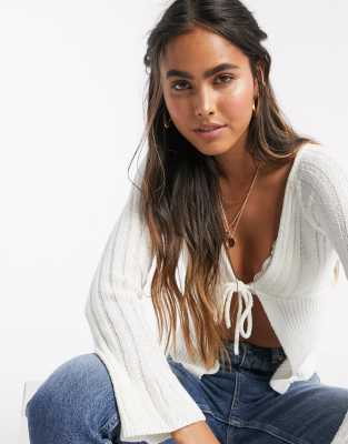 asos tie front cardigan