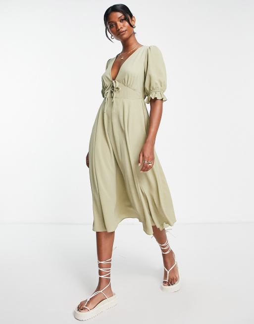 Tie front sale dress asos