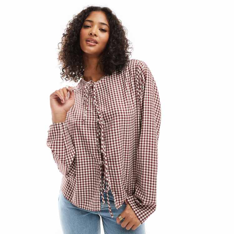Gingham Check Button-Down Shirt in Grey – Blue Owl Workshop
