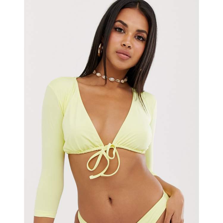 Long sleeve swim top with outlet bra