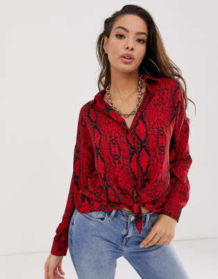 asos snake print top