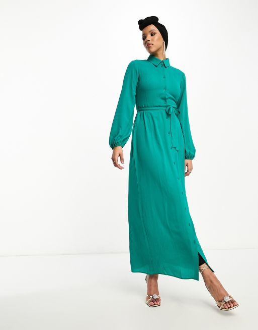 Asos green 2025 shirt dress