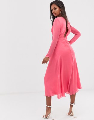 asos tie front dress