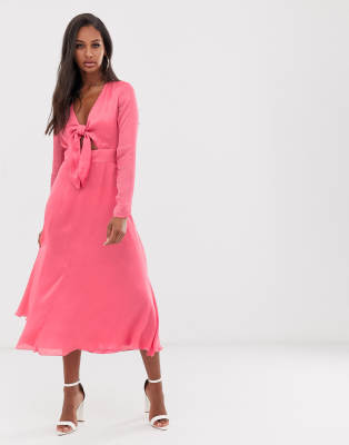 asos tie front dress