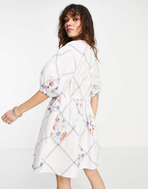 Asos white clearance smock dress