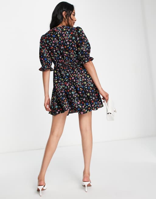 Tie front outlet tea dress