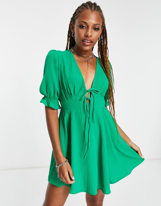 Tie front tea discount dress