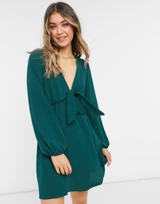 Asos green store tea dress