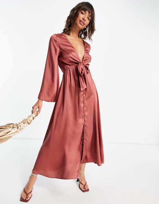 Asos satin hotsell midi dress