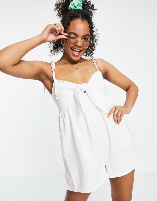 White hot sale tie playsuit