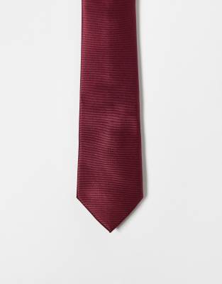 ASOS DESIGN ASOS DESIGN tie in burgundy-Red