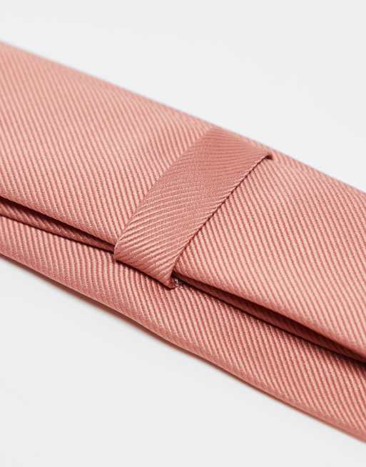 ASOS DESIGN tie in coral, 3 of 4