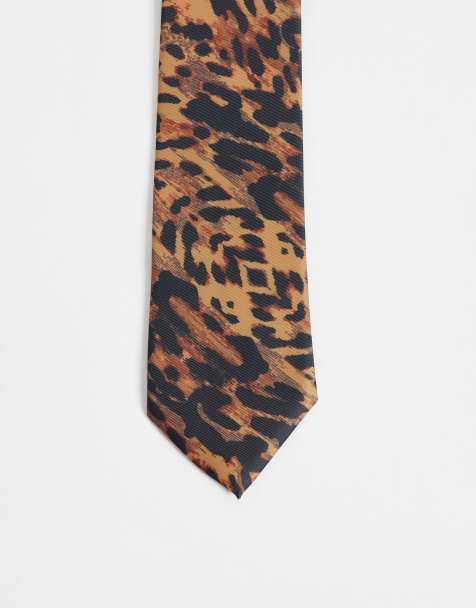 ASOS DESIGN tie in leopard print - view 1