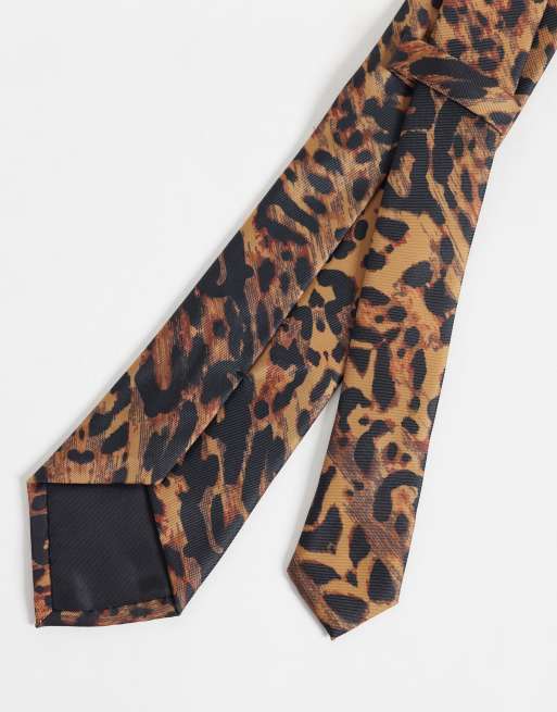 ASOS DESIGN tie in leopard print, 2 of 3
