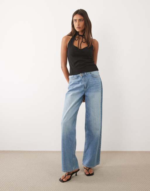 ASOS DESIGN tie neck detail crepe sleeveless top in black, 2 of 4